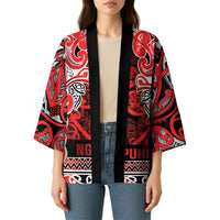 Aotearoa Iwi Ngapuhi Kimono Maori Wharenui House Tribal Pattern