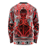 Aotearoa Iwi Ngapuhi Long Sleeve Shirt Maori Wharenui House Tribal Pattern