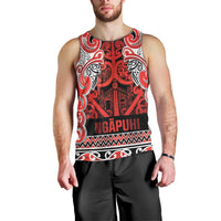 Aotearoa Iwi Ngapuhi Men Tank Top Maori Wharenui House Tribal Pattern