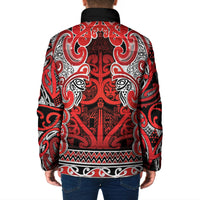 Aotearoa Iwi Ngapuhi Padded Jacket Maori Wharenui House Tribal Pattern
