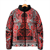 Aotearoa Iwi Ngapuhi Padded Jacket Maori Wharenui House Tribal Pattern