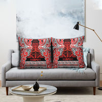 Aotearoa Iwi Ngapuhi Pillow Cover Maori Wharenui House Tribal Pattern