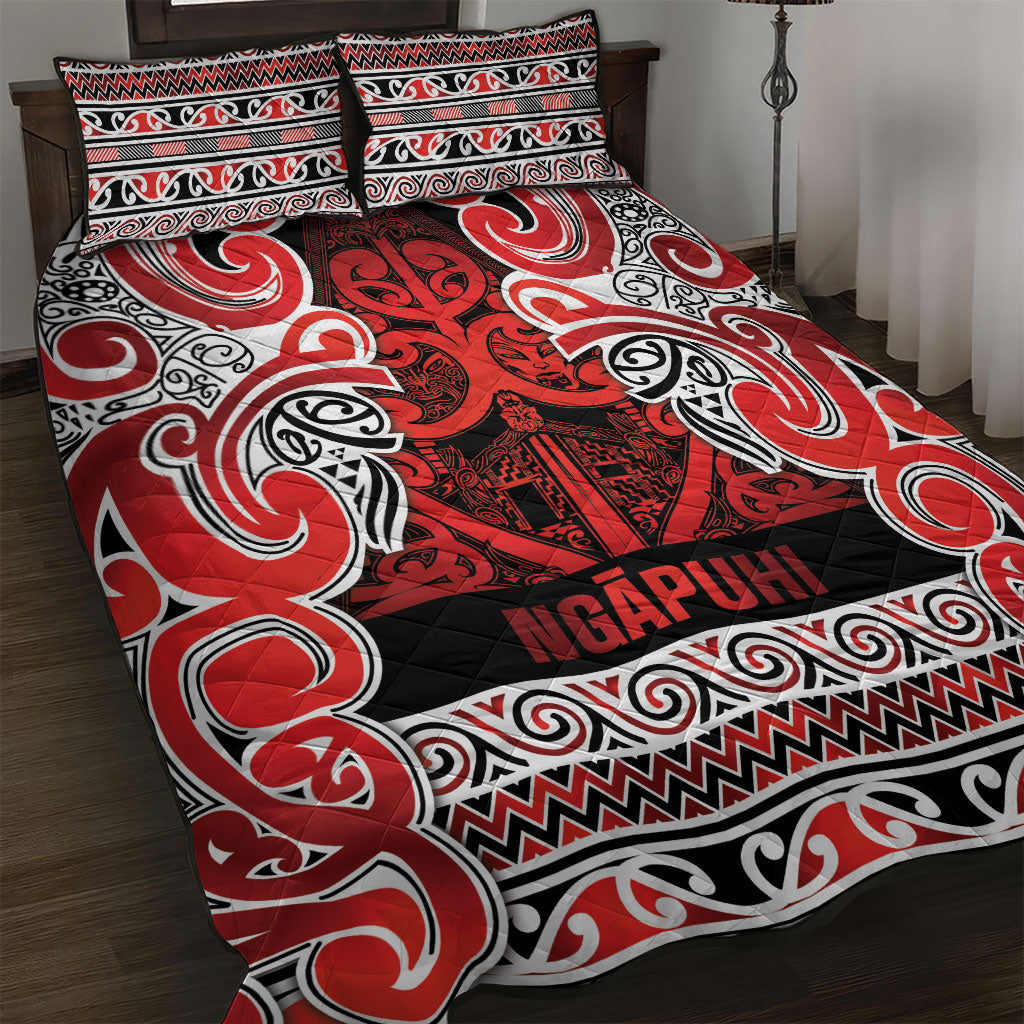 Aotearoa Iwi Ngapuhi Quilt Bed Set Maori Wharenui House Tribal Pattern