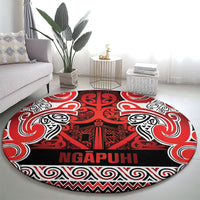 Aotearoa Iwi Ngapuhi Round Carpet Maori Wharenui House Tribal Pattern