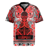 Aotearoa Iwi Ngapuhi Rugby Jersey Maori Wharenui House Tribal Pattern