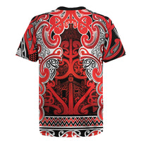 Aotearoa Iwi Ngapuhi Rugby Jersey Maori Wharenui House Tribal Pattern