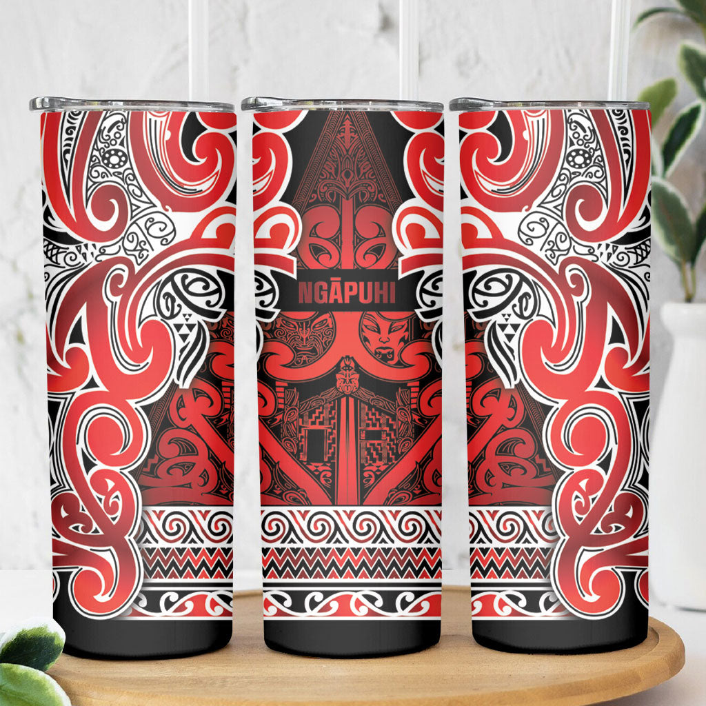 Aotearoa Iwi Ngapuhi Skinny Tumbler Maori Wharenui House Tribal Pattern