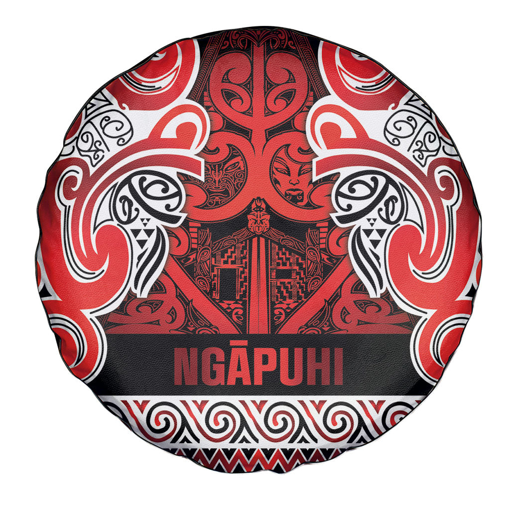 Aotearoa Iwi Ngapuhi Spare Tire Cover Maori Wharenui House Tribal Pattern
