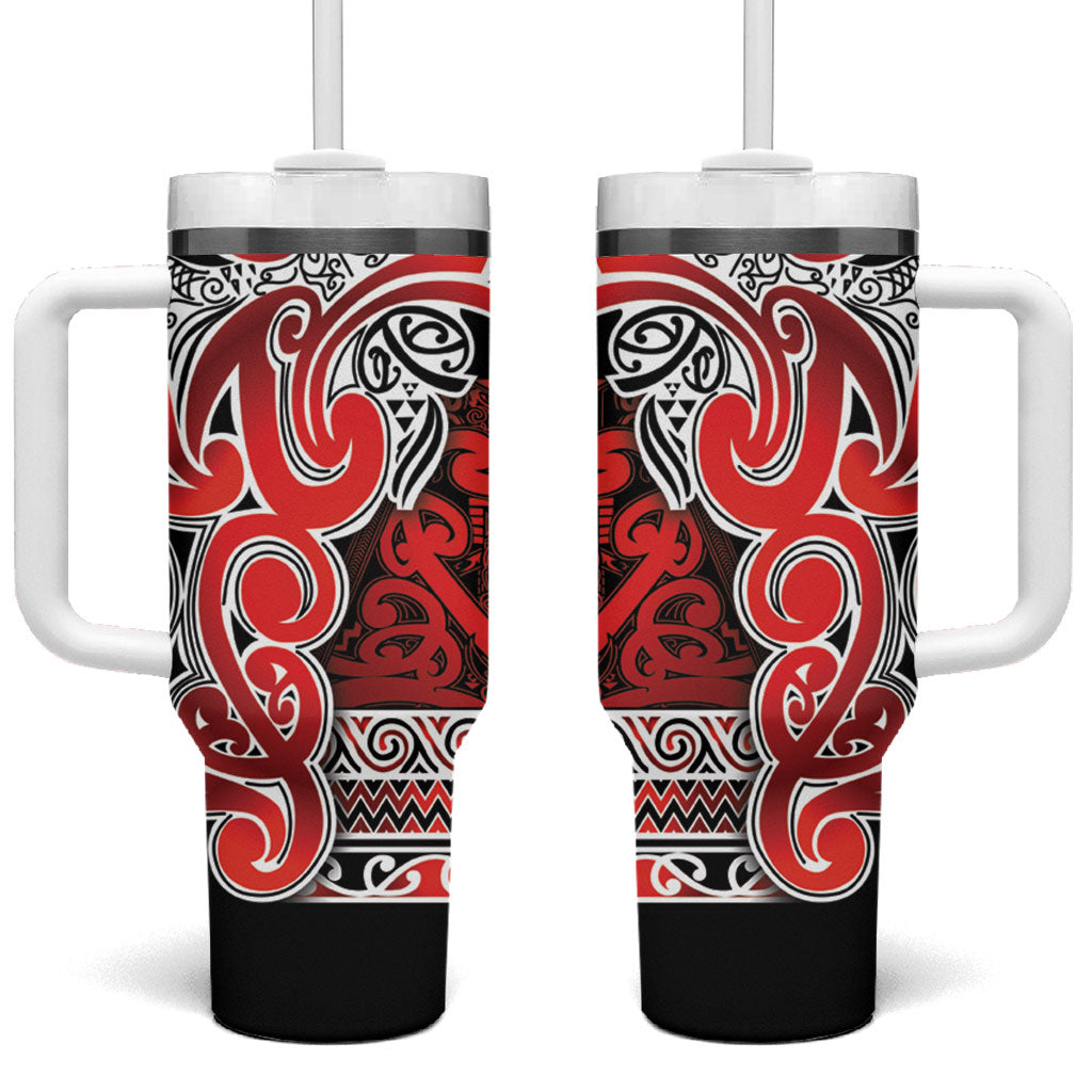 Aotearoa Iwi Ngapuhi Tumbler With Handle Maori Wharenui House Tribal Pattern