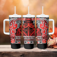 Aotearoa Iwi Ngapuhi Tumbler With Handle Maori Wharenui House Tribal Pattern