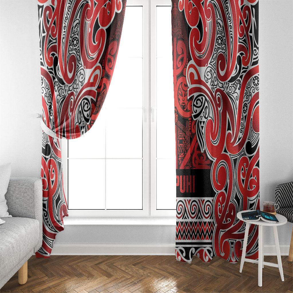 Aotearoa Iwi Ngapuhi Window Curtain Maori Wharenui House Tribal Pattern