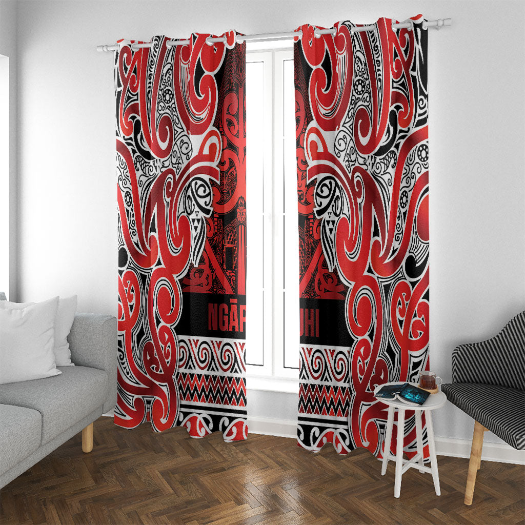 Aotearoa Iwi Ngapuhi Window Curtain Maori Wharenui House Tribal Pattern