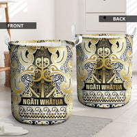 Aotearoa Iwi Ngati Whatua Laundry Basket Maori Wharenui House Tribal Pattern