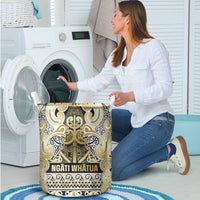 Aotearoa Iwi Ngati Whatua Laundry Basket Maori Wharenui House Tribal Pattern
