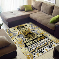 Aotearoa Iwi Ngati Whatua Area Rug Maori Wharenui House Tribal Pattern