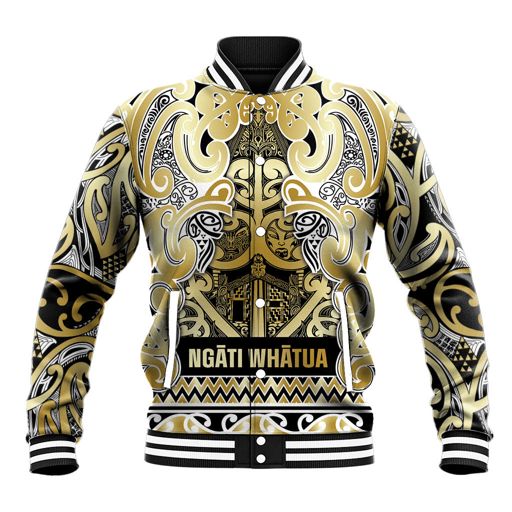 Aotearoa Iwi Ngati Whatua Baseball Jacket Maori Wharenui House Tribal Pattern