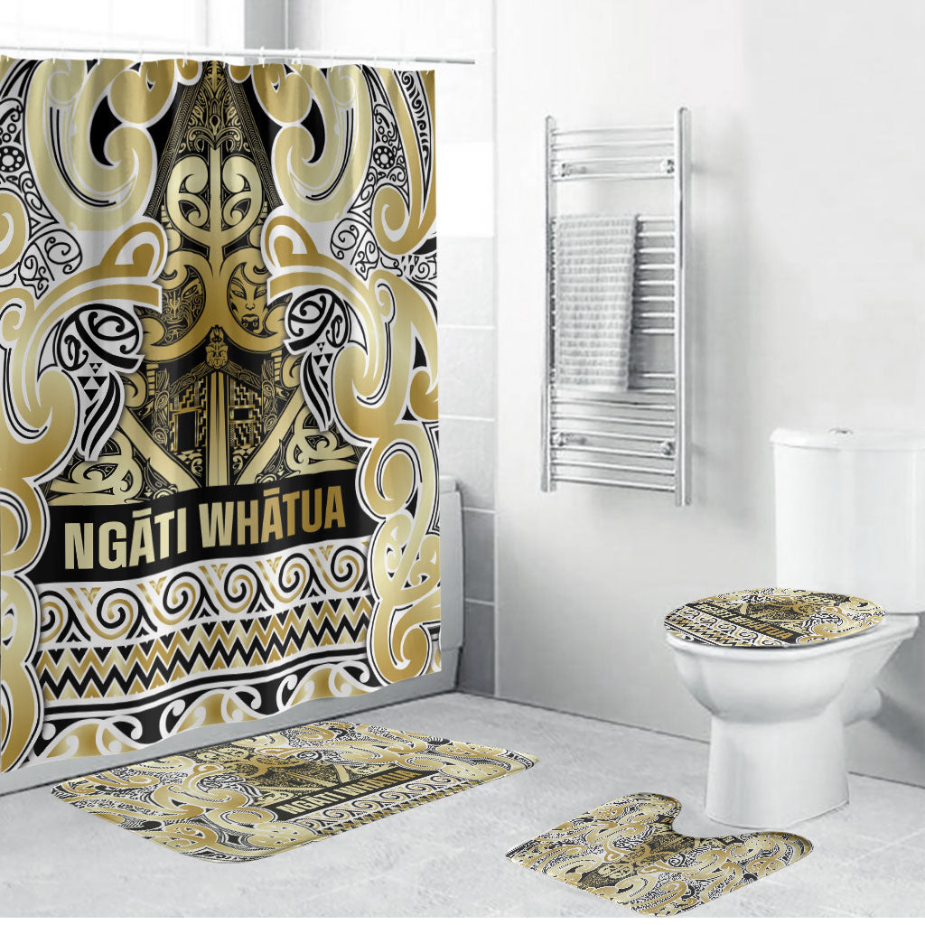 Aotearoa Iwi Ngati Whatua Bathroom Set Maori Wharenui House Tribal Pattern
