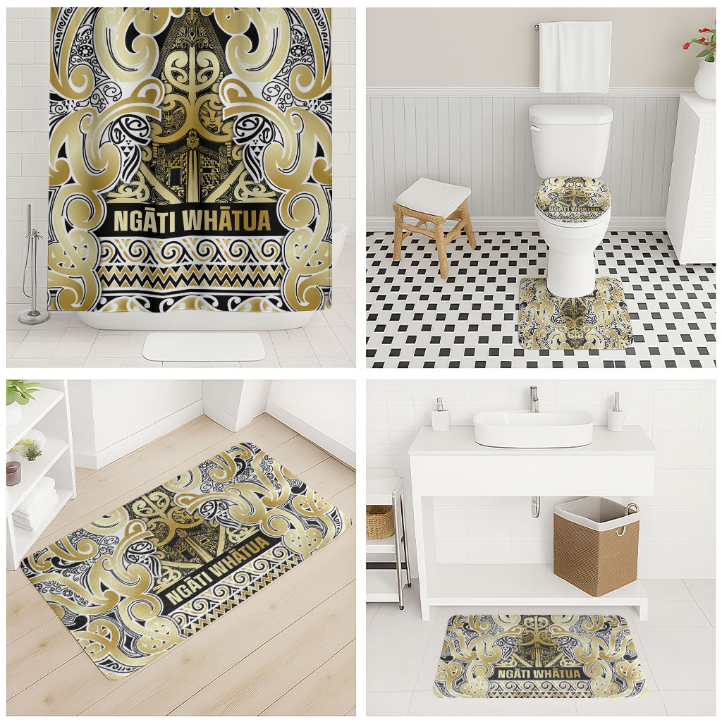 Aotearoa Iwi Ngati Whatua Bathroom Set Maori Wharenui House Tribal Pattern