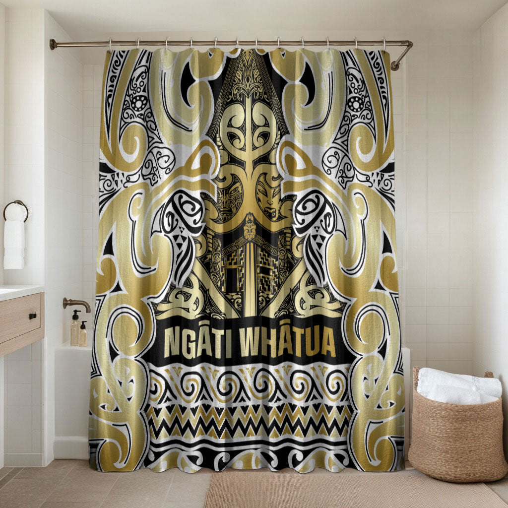 Aotearoa Iwi Ngati Whatua Bathroom Set Maori Wharenui House Tribal Pattern