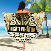 Aotearoa Iwi Ngati Whatua Beach Blanket Maori Wharenui House Tribal Pattern