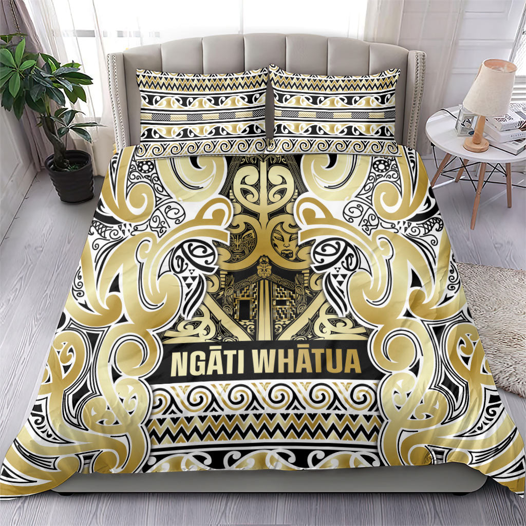 Aotearoa Iwi Ngati Whatua Bedding Set Maori Wharenui House Tribal Pattern