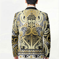 Aotearoa Iwi Ngati Whatua Blazer Maori Wharenui House Tribal Pattern