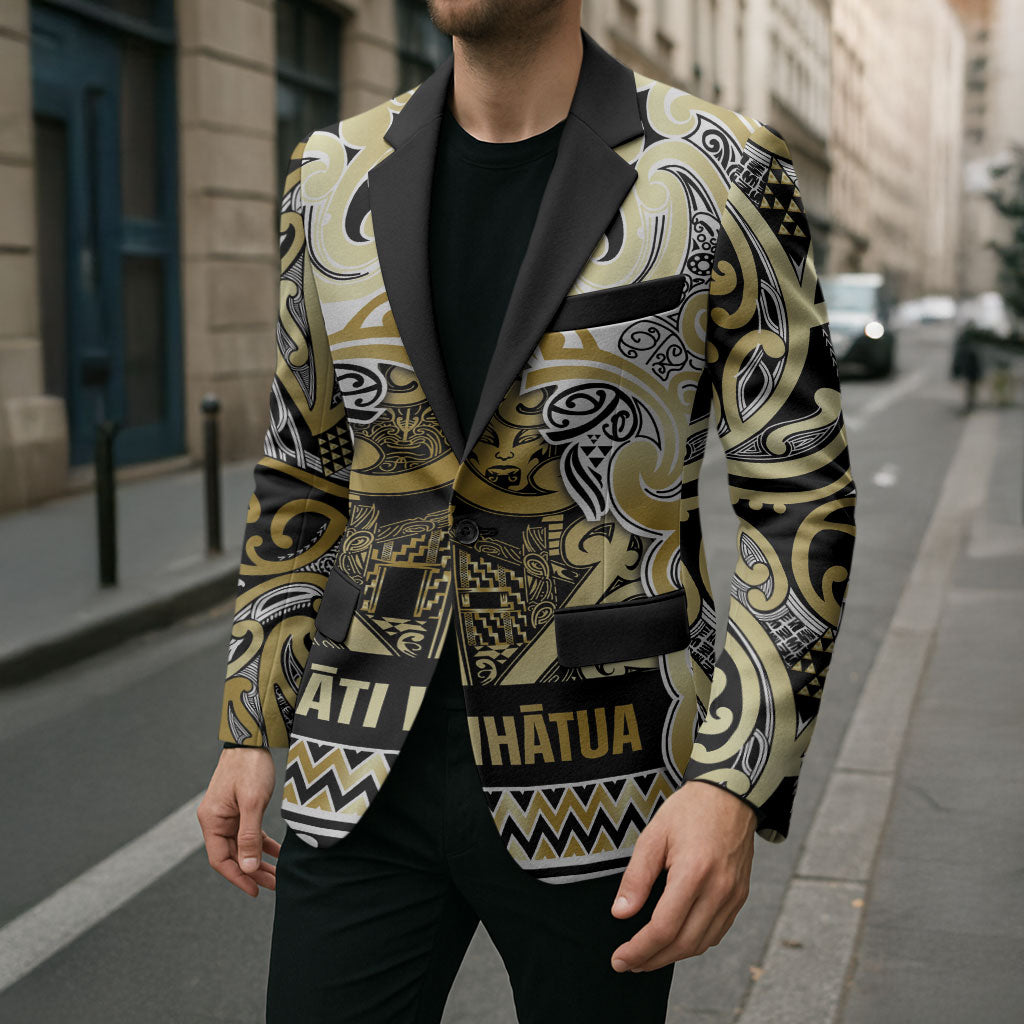 Aotearoa Iwi Ngati Whatua Blazer Maori Wharenui House Tribal Pattern