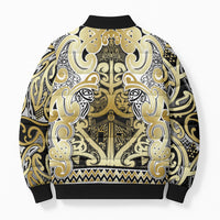 Aotearoa Iwi Ngati Whatua Bomber Puffer Jacket Maori Wharenui House Tribal Pattern