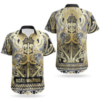 Aotearoa Iwi Ngati Whatua Couples Matching Short Sleeve Bodycon Dress and Hawaiian Shirt Maori Wharenui House Tribal Pattern