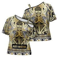 Aotearoa Iwi Ngati Whatua Cross Shoulder Shirt Maori Wharenui House Tribal Pattern