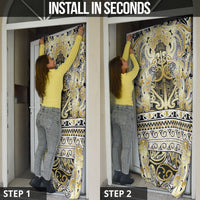 Aotearoa Iwi Ngati Whatua Door Cover Maori Wharenui House Tribal Pattern