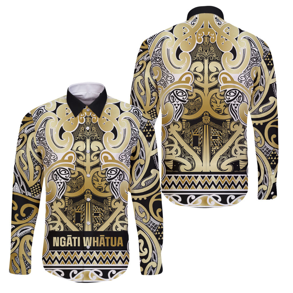 Aotearoa Iwi Ngati Whatua Family Matching Mermaid Dress and Hawaiian Shirt Maori Wharenui House Tribal Pattern