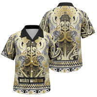 Aotearoa Iwi Ngati Whatua Family Matching Short Sleeve Bodycon Dress and Hawaiian Shirt Maori Wharenui House Tribal Pattern