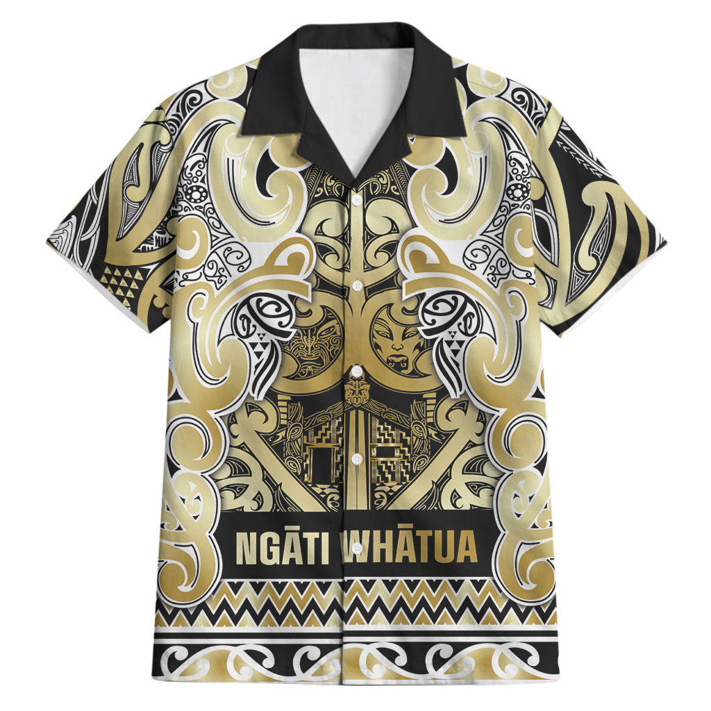 Aotearoa Iwi Ngati Whatua Hawaiian Shirt Maori Wharenui House Tribal Pattern LT9 Gold - Polynesian Pride