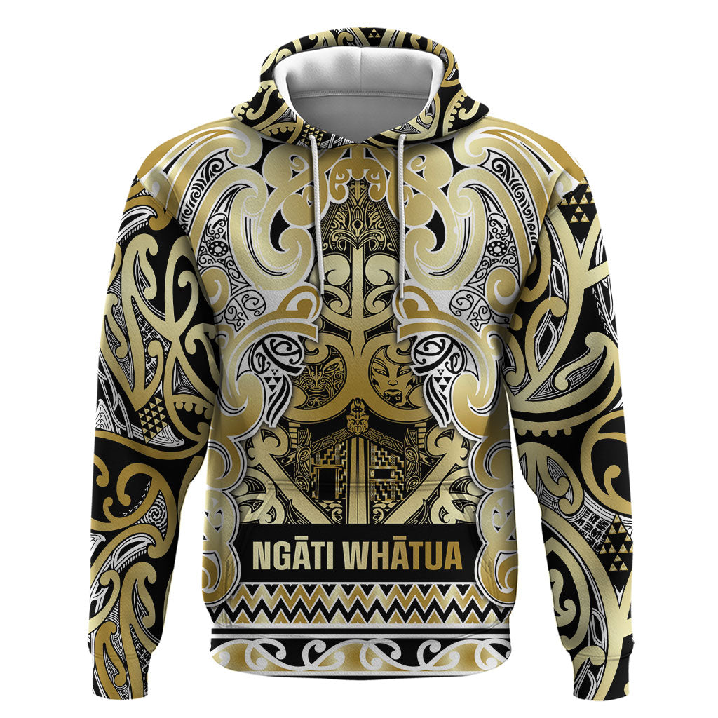Aotearoa Iwi Ngati Whatua Hoodie Maori Wharenui House Tribal Pattern