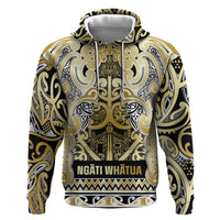 Aotearoa Iwi Ngati Whatua Hoodie Maori Wharenui House Tribal Pattern