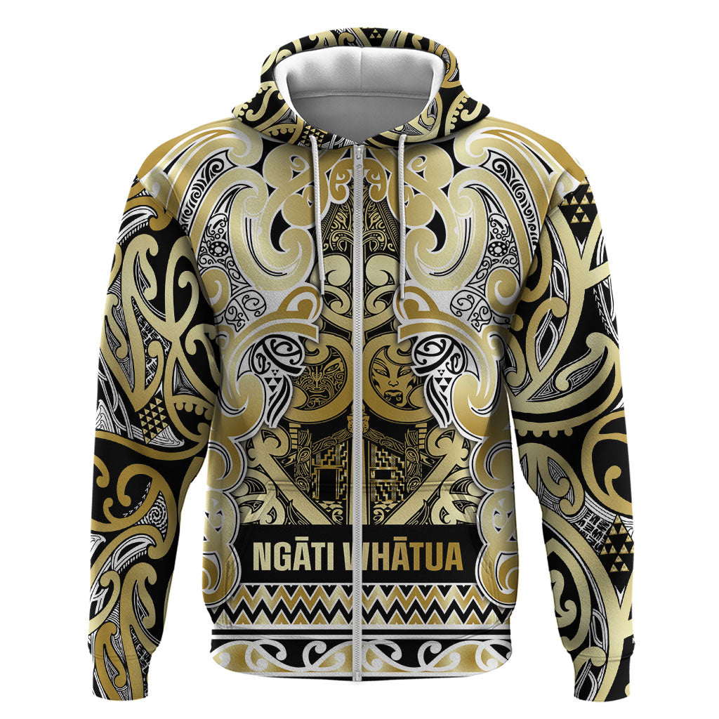 Aotearoa Iwi Ngati Whatua Hoodie Maori Wharenui House Tribal Pattern