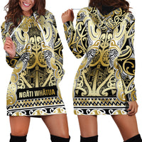 Aotearoa Iwi Ngati Whatua Hoodie Dress Maori Wharenui House Tribal Pattern