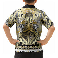 Aotearoa Iwi Ngati Whatua Kid Hawaiian Shirt Maori Wharenui House Tribal Pattern