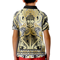 Aotearoa Iwi Ngati Whatua Kid Polo Shirt Maori Wharenui House Tribal Pattern
