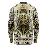 Aotearoa Iwi Ngati Whatua Long Sleeve Shirt Maori Wharenui House Tribal Pattern