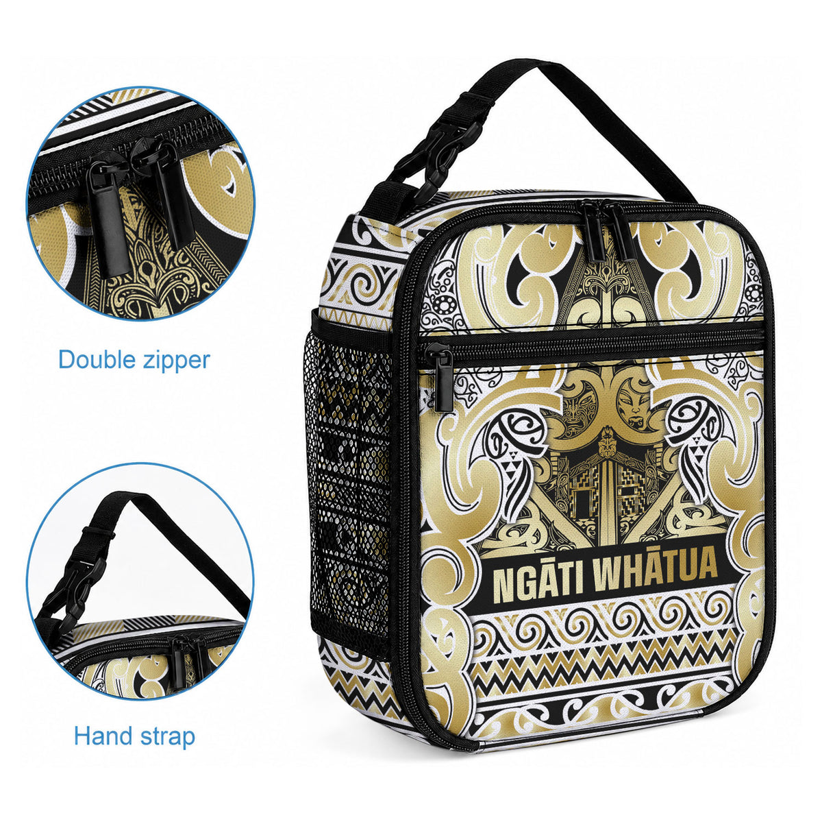Aotearoa Iwi Ngati Whatua Lunch Bag Maori Wharenui House Tribal Pattern