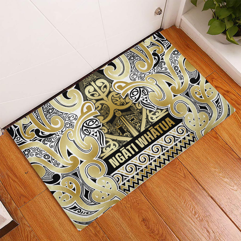 Aotearoa Iwi Ngati Whatua Rubber Doormat Maori Wharenui House Tribal Pattern