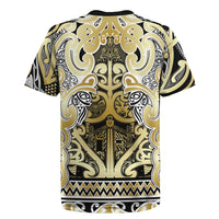 Aotearoa Iwi Ngati Whatua Rugby Jersey Maori Wharenui House Tribal Pattern