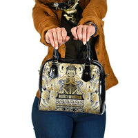 Aotearoa Iwi Ngati Whatua Shoulder Handbag Maori Wharenui House Tribal Pattern