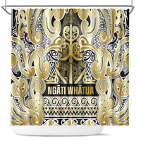 Aotearoa Iwi Ngati Whatua Shower Curtain Maori Wharenui House Tribal Pattern
