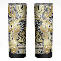 Aotearoa Iwi Ngati Whatua Skinny Tumbler Maori Wharenui House Tribal Pattern