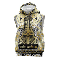 Aotearoa Iwi Ngati Whatua Sleeveless Hoodie Maori Wharenui House Tribal Pattern