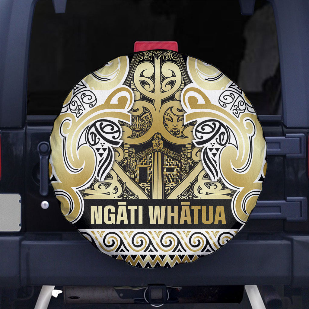 Aotearoa Iwi Ngati Whatua Spare Tire Cover Maori Wharenui House Tribal Pattern