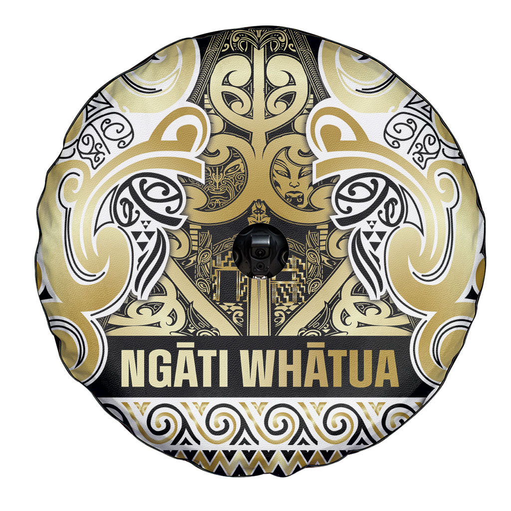 Aotearoa Iwi Ngati Whatua Spare Tire Cover Maori Wharenui House Tribal Pattern